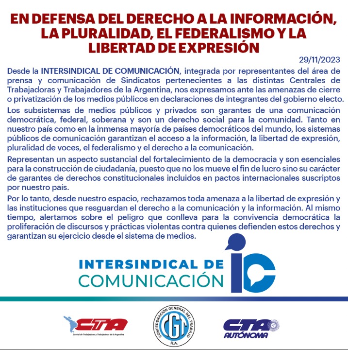 intersindical de comunicación